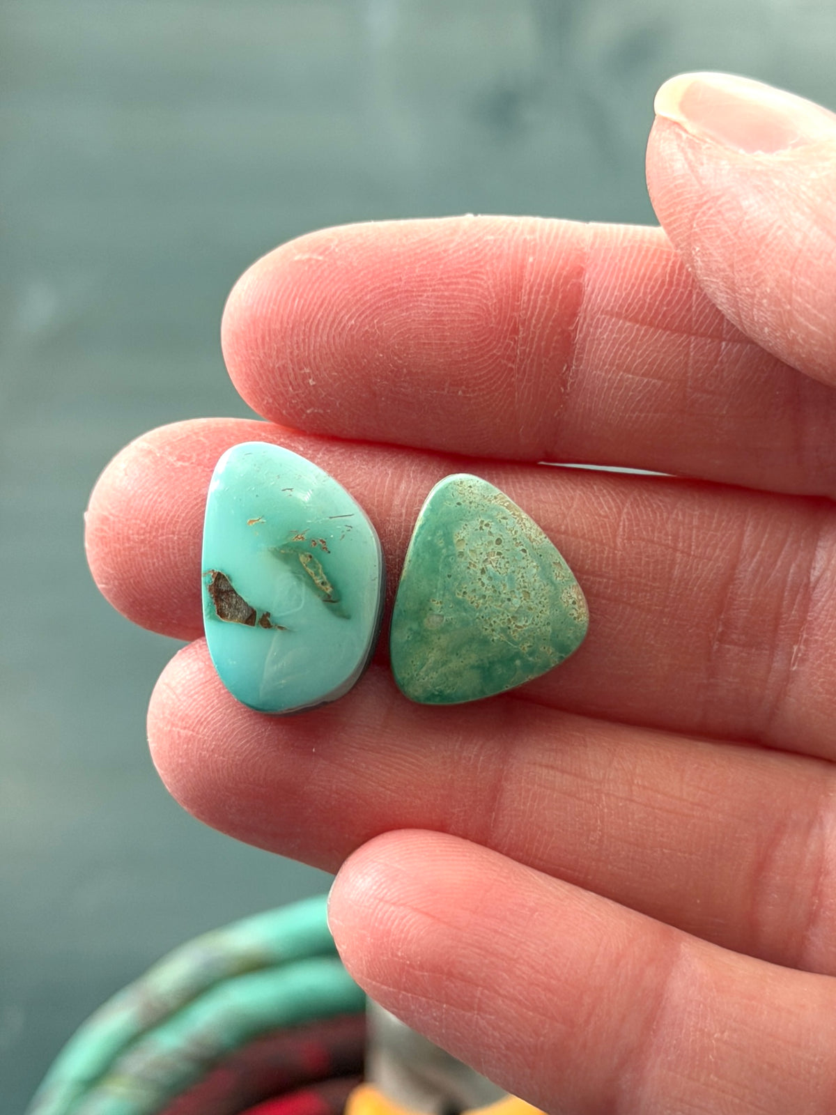 Loose turquoise cabochons for craft