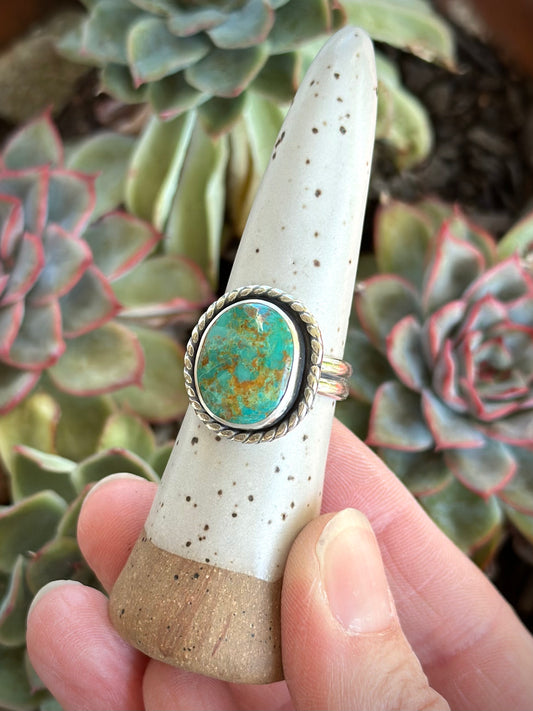 Rising Phoenix Turquoise Ring in size 8.5