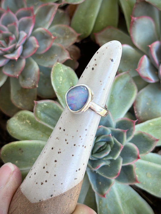 Coober Pedy Opal Ring in size 5.25