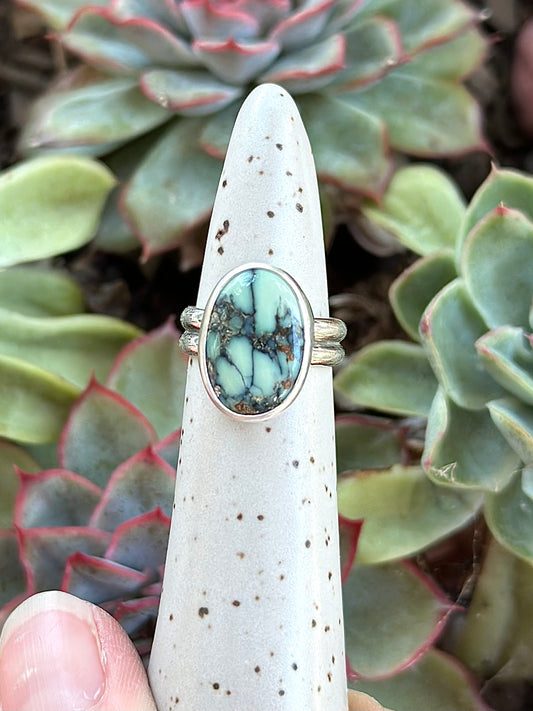 Turtleback Variscite Ring in size 5