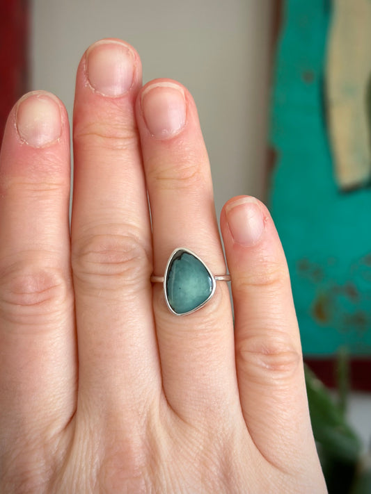 Desert Bloom Variscite Stacker Ring in size 6.25