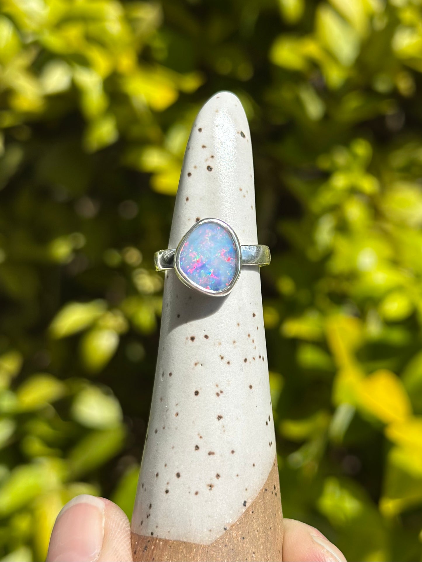 Coober Pedy Opal Ring in size 5.25