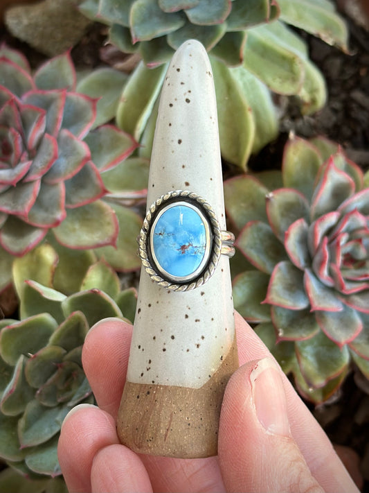 Golden Hills Turquoise Twist Ring size 7.75