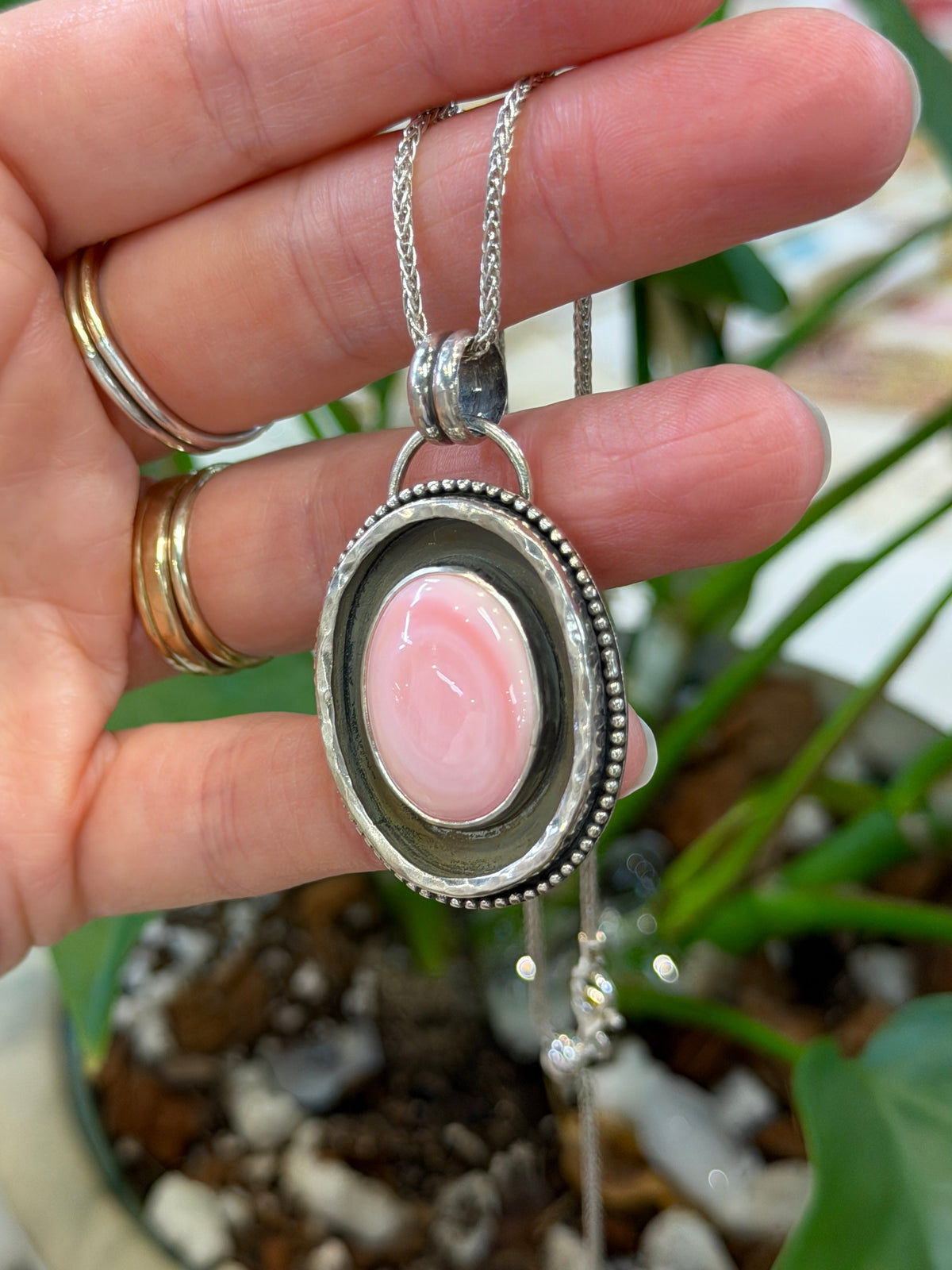 Conch Shell Shadowbox Pendant