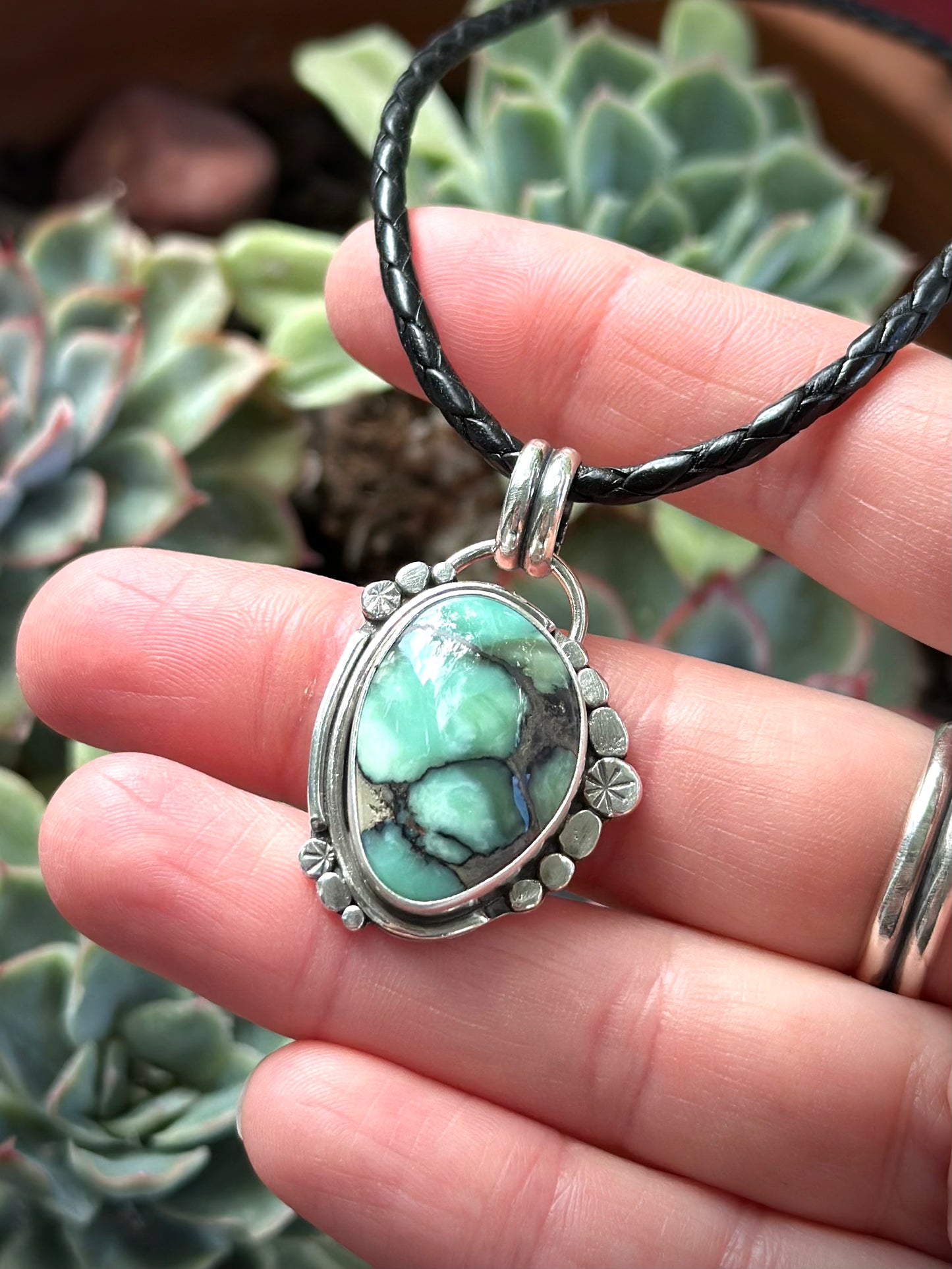 Desert Bloom Variscite Pendant