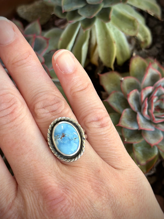 Golden Hills Turquoise Twist Ring size 7.75