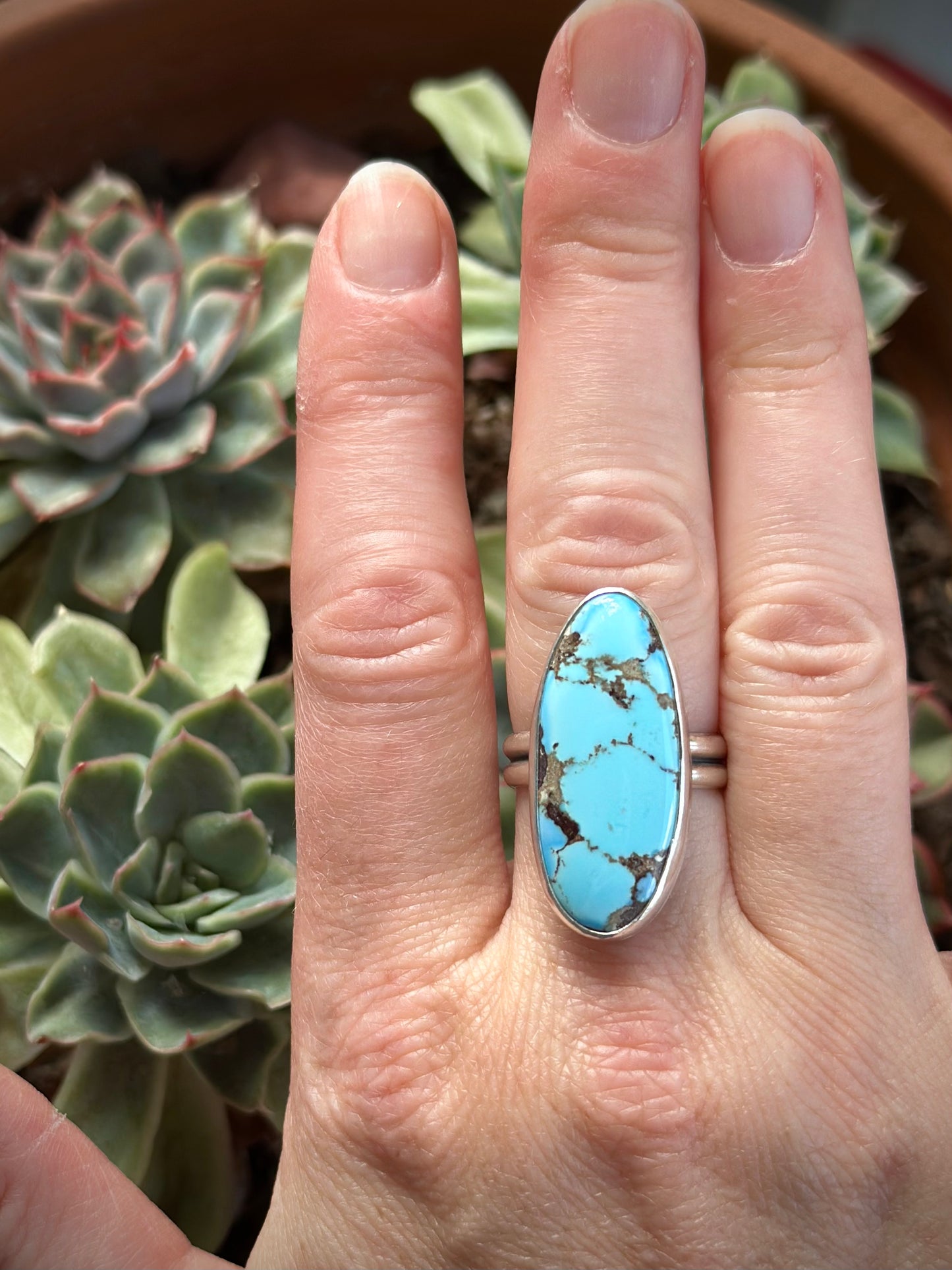 Golden Hills Turquoise Ring size 8.75