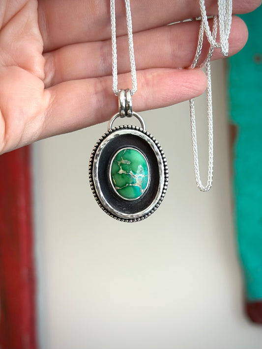 Emerald Valley Shadowbox Pendant in Green