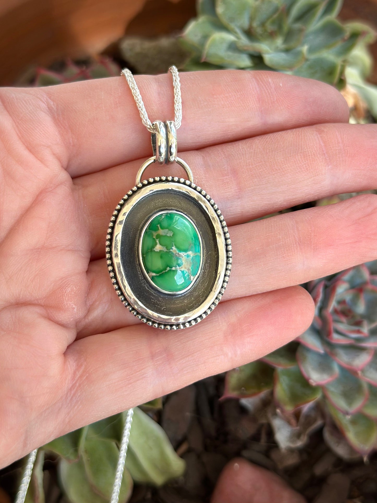 Emerald Valley Shadowbox Pendant in Green