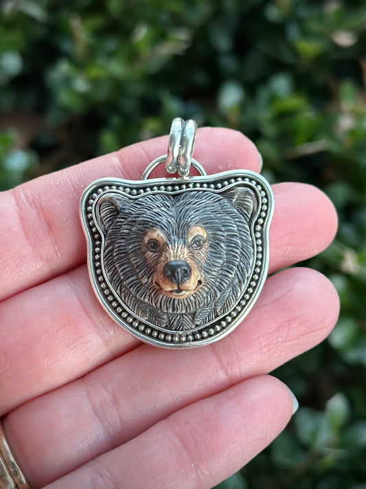 Laura Mears Bear Face Pendant