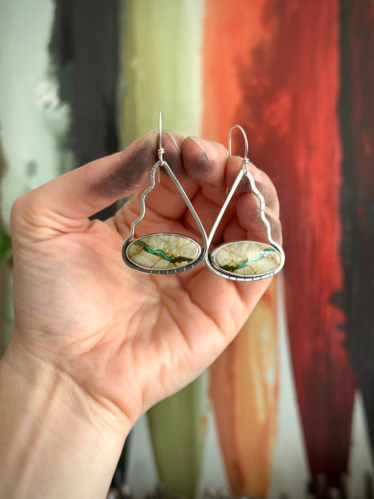 Royston Ribbon Funky Hoop Earrings v5