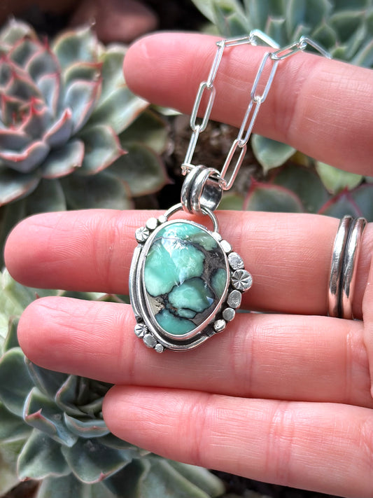 Desert Bloom Variscite Pendant