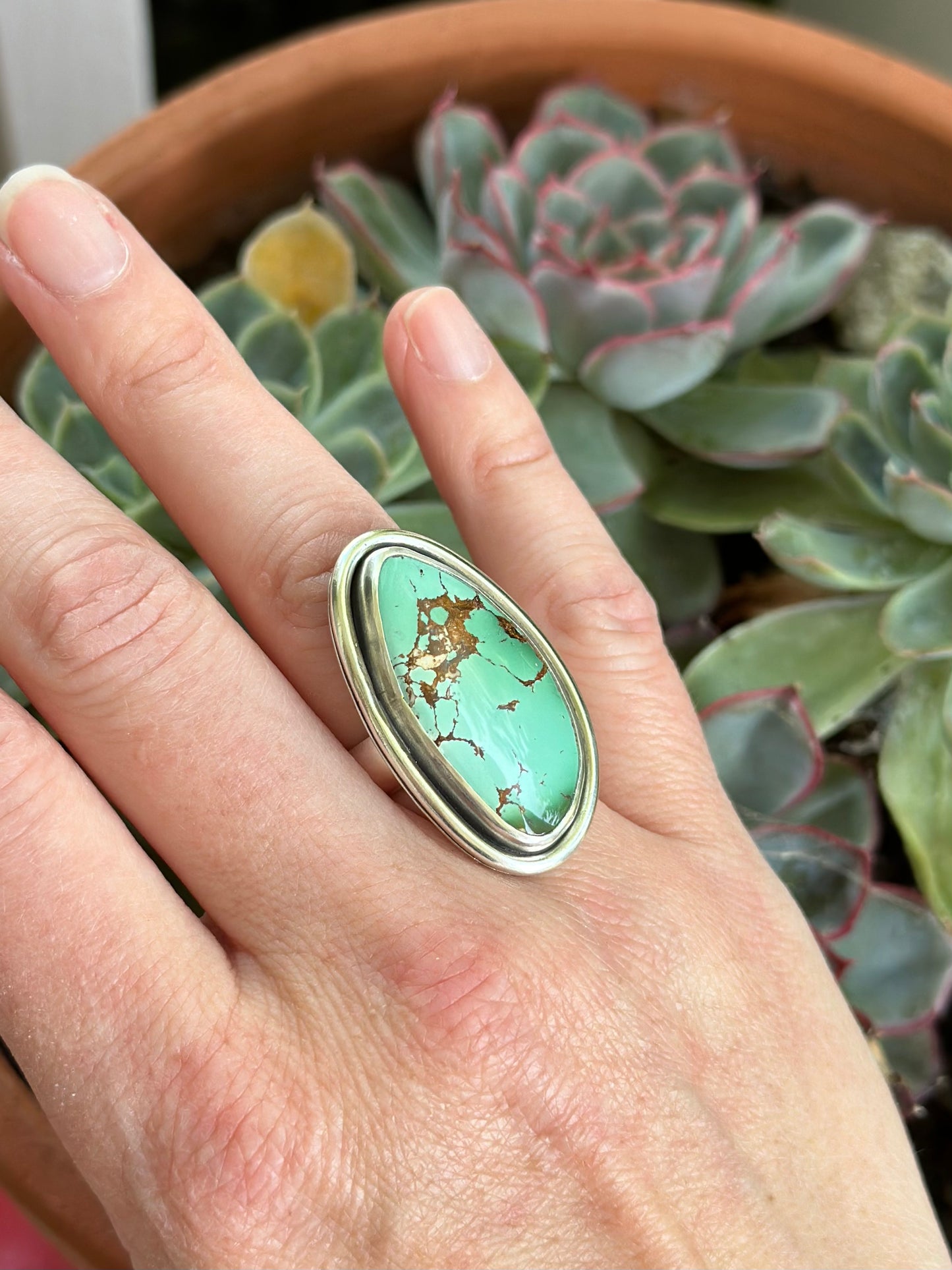 Royston Turquoise Ring + Kingman Gold Turquoise Ring