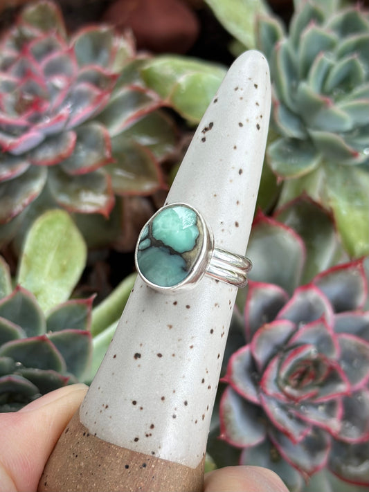 Desert Bloom Variscite Ring in size 6.25