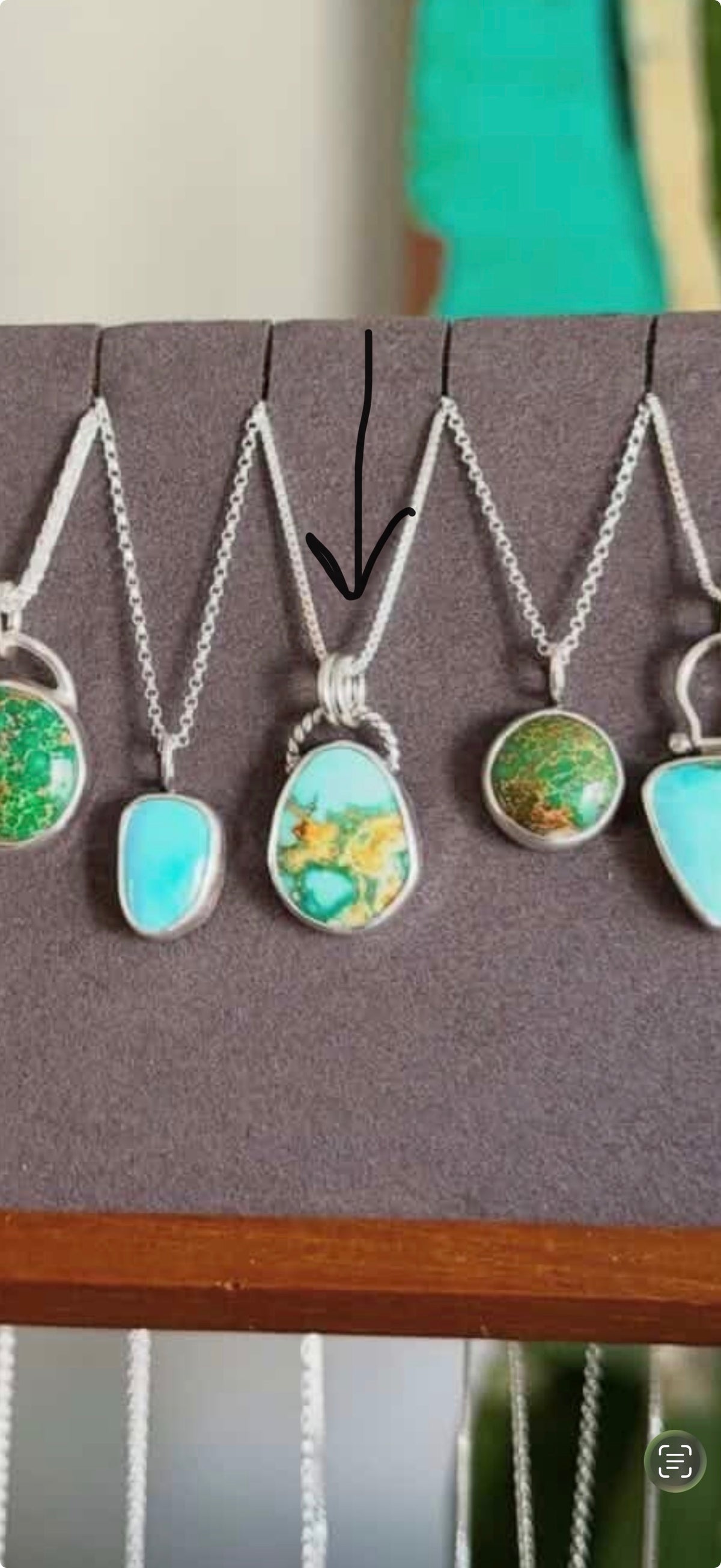 Patagonia Turquoise Oval Necklace Twist