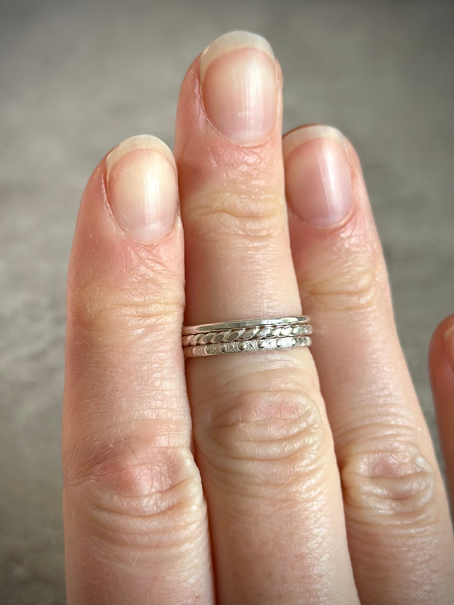 Stacking Rings in Sterling Silver