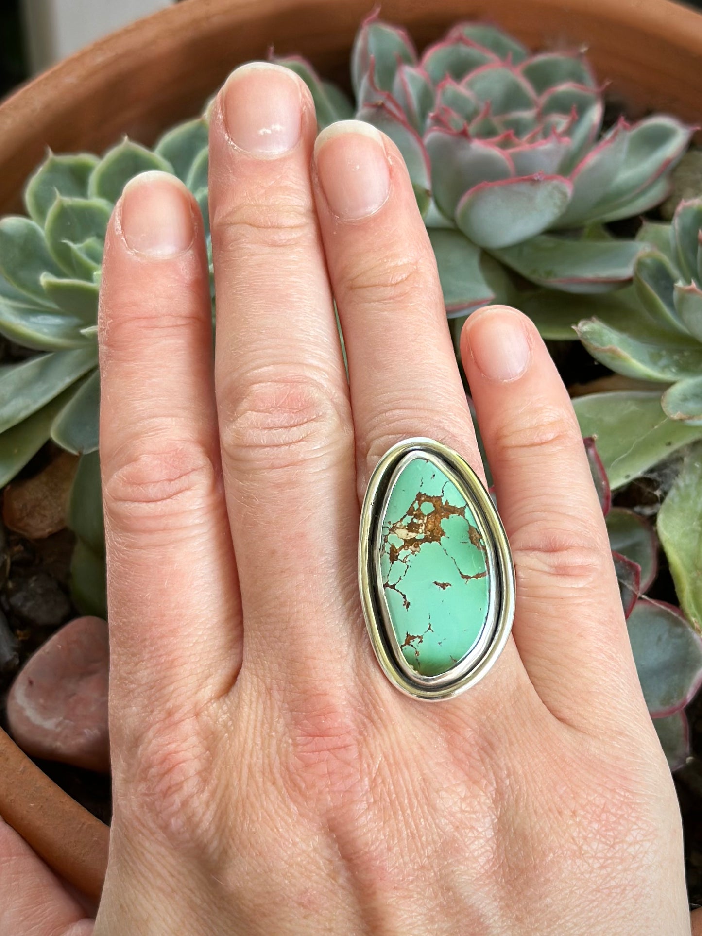 Royston Turquoise Ring + Kingman Gold Turquoise Ring