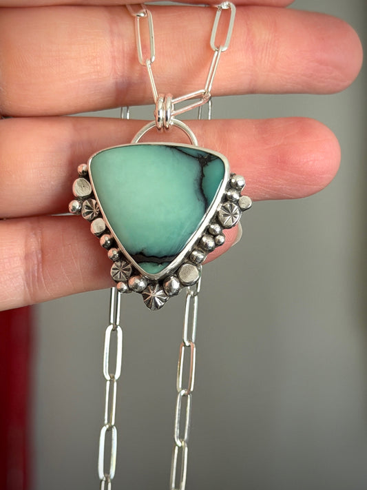 Desert Bloom Variscite Funky Pendant