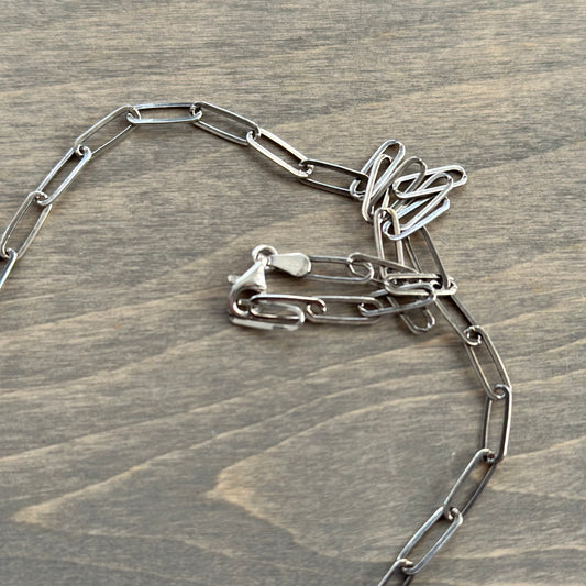 Sterling Silver Paperclip Chain