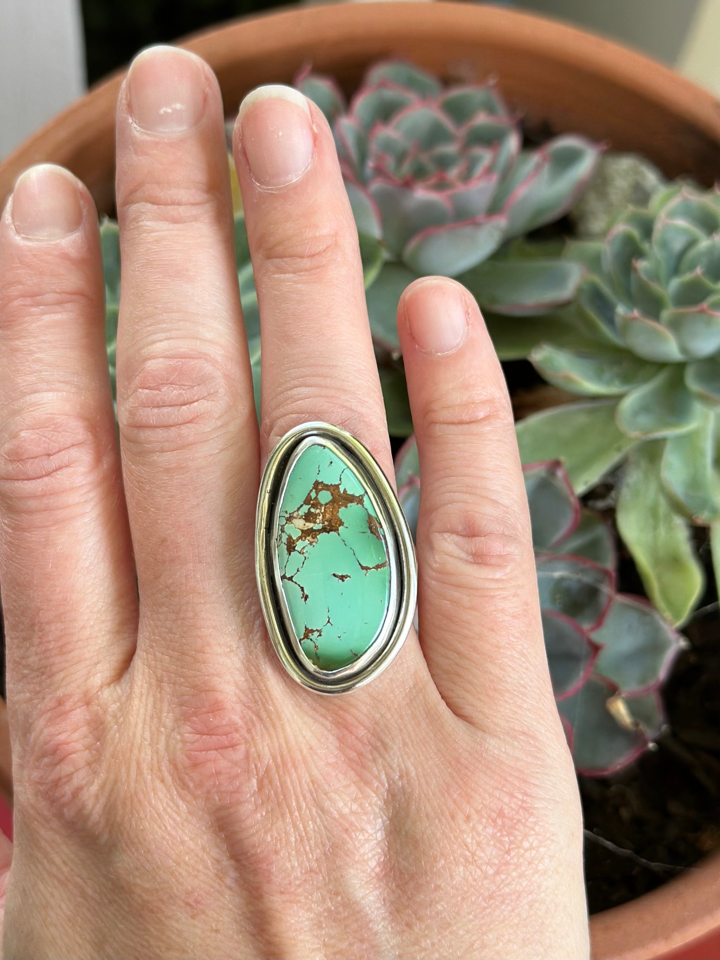 Royston Turquoise Ring + Kingman Gold Turquoise Ring