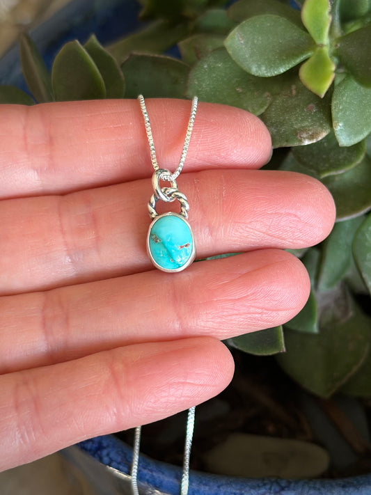 Natural Kingman Little Blue Turquoise Pendant