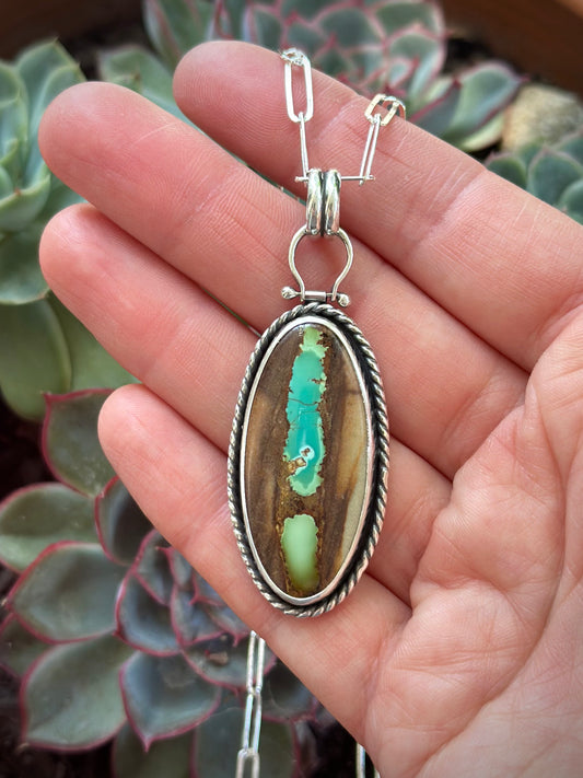 Royston Ribbon Turquoise Pendant for Kourtney