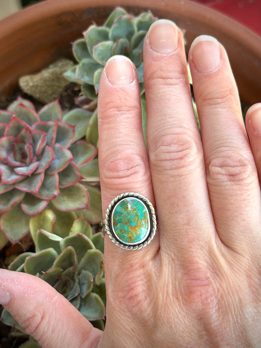 Rising Phoenix Turquoise Ring in size 8.5