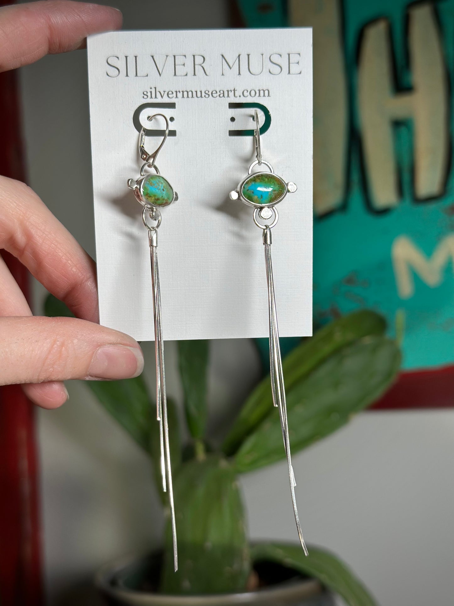 Emerald Valley Turquoise Fringe Earrings