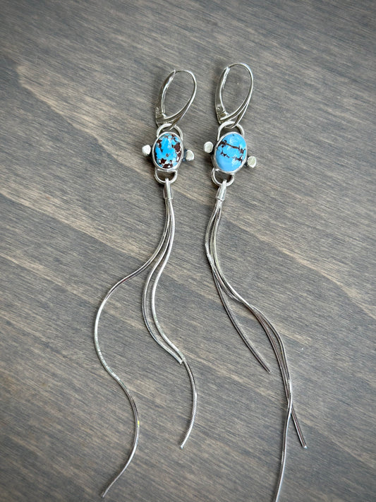 Golden Hills Turquoise Fringe Earrings v2