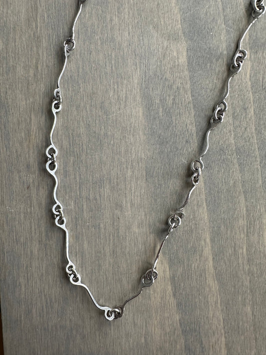 Handmade Bone Chain in Fine Silver