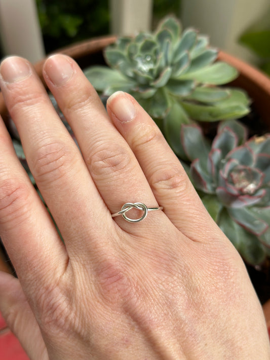 Sterling Silver Love Knot Ring
