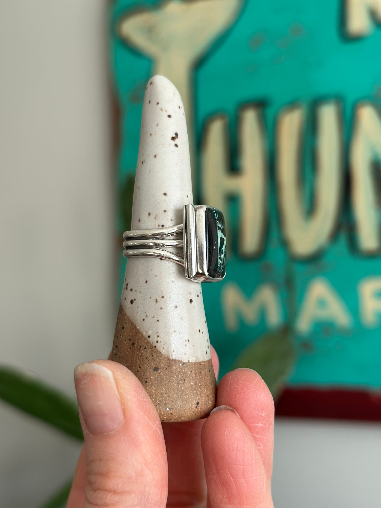 San Pedro Variscite Ring in size 8