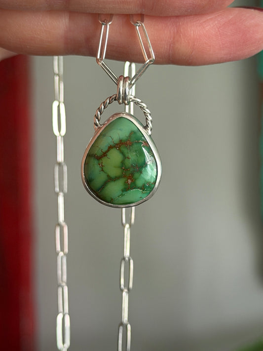 Emerald Valley Turquoise Teardrop Pendant