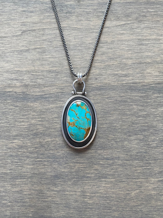 Rising Phoenix Turquoise Shadowbox Pendant
