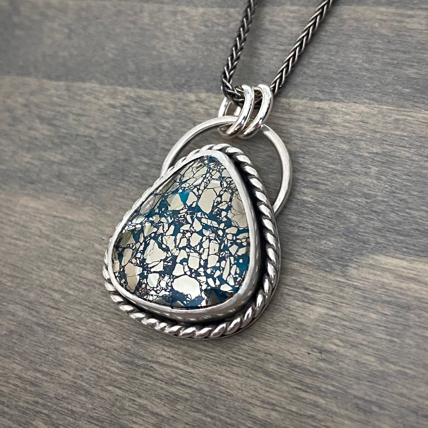 Nacozari Turquoise with Pyrite Pendant