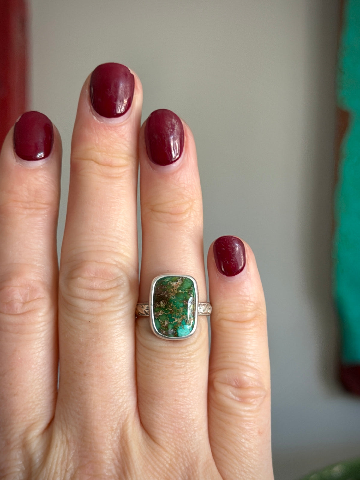 Patagonia Turquoise Ring Fleur Band size 6.75