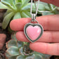 Pink Conch Shell Heart Pendant