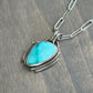 Fox Turquoise Art Deco Pendant in Blue v2