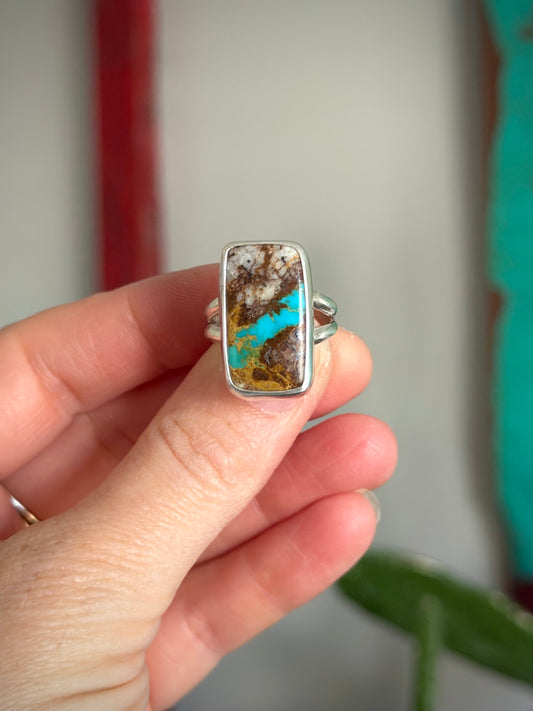 Royston Ribbon Turquoise Ring size 7.75
