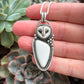 Emerald Basin Variscite + Laura Mears Owl Face Pendant Medium