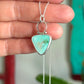 Royston Royal Blue Turquoise Triangle Necklace in Pale Blue