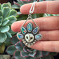 Opal Crowned Athena Laura Mears Owl Pendant in Purple + Blue