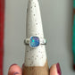 Coober Pedy Opal Ring Square size 9.25 STAMPED BAND
