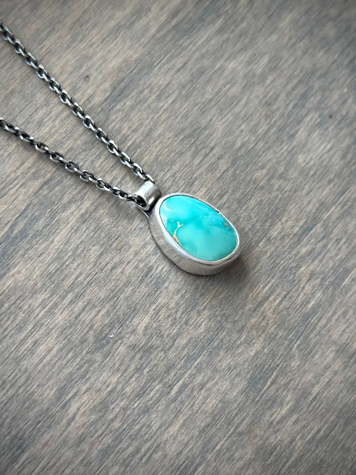 Fox Turquoise Pendant in Blue-green no. 1