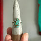 Fox Turquoise Split Band Ring in size 9.5