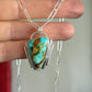 High Grade Royston Turquoise Art Deco Pendant