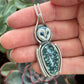 New Lander Variscite Laura Mears Owl Pendant in Blue