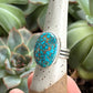 Catalina Turquoise Ring in Webbed Blue in size 8.5