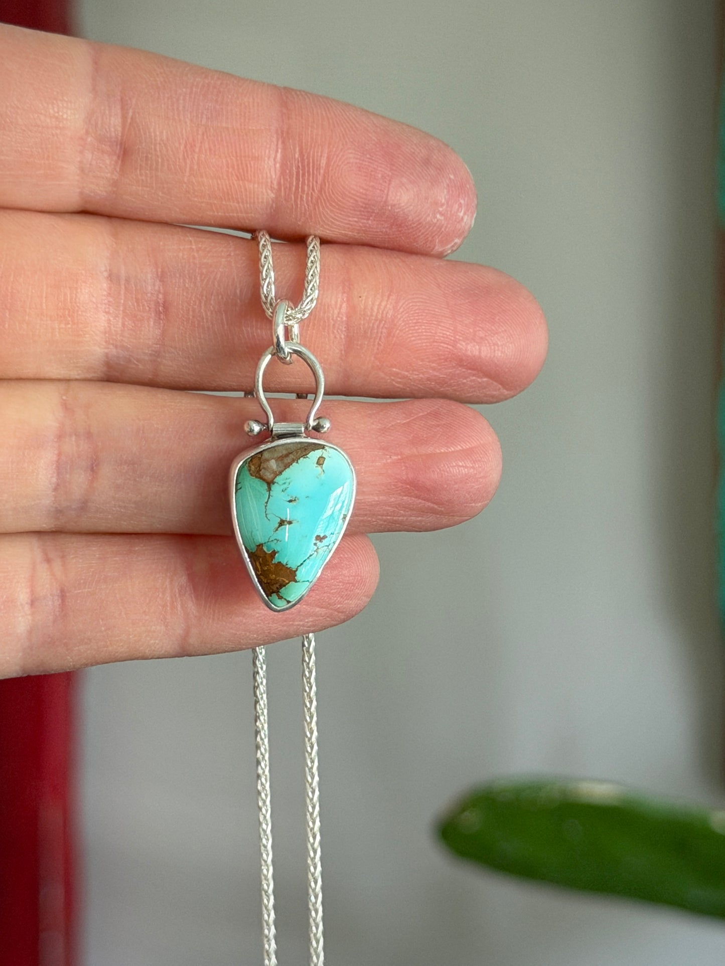 Royston Royal Blue Turquoise Pinned Hinge Pendant