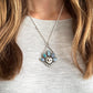 Opal Crowned Athena Laura Mears Owl Pendant in Purple + Blue